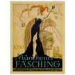 Münchner Fashing 1939 advertising poster  by Ludwig Lutz Ehrenberger. Munich Carnival print advertising 1939.