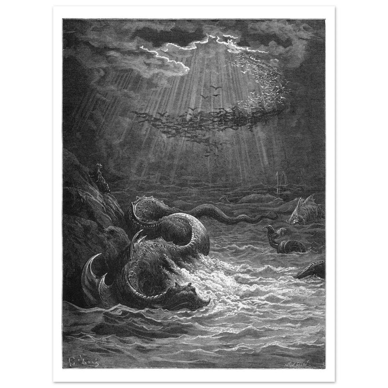 Gustave Dore Paradise Lost engraving . The moment of Creation.