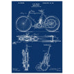 vintage motorcycle patent by G. M Holley.