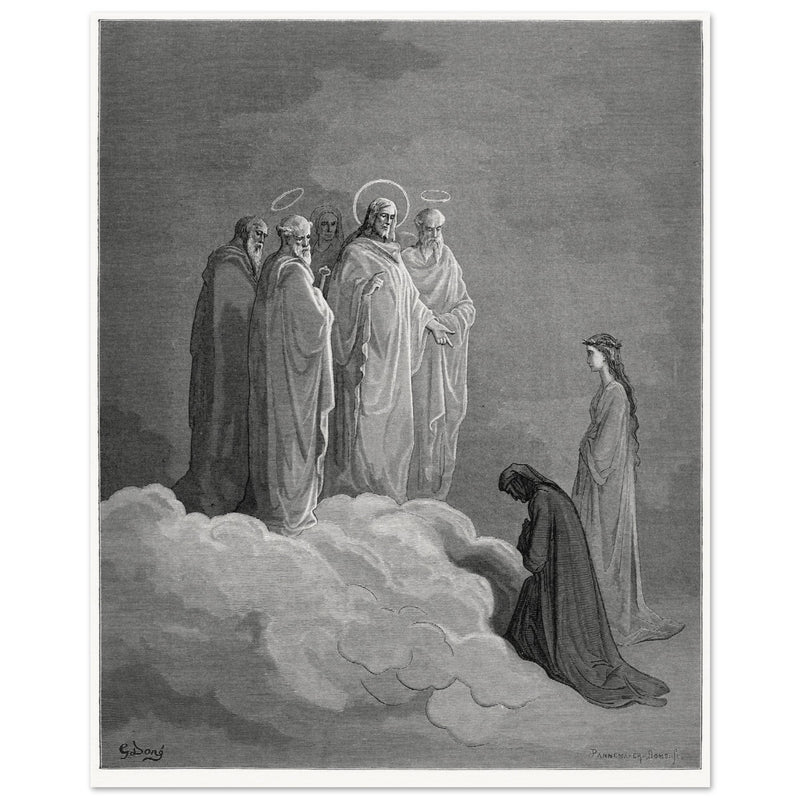 The Divine Comedy by Gustave Dore illustration. Paradise. The Heaven of the fixed stars.