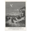 Gustave Dore The Bible engraving print . The angel Raphael and the family of Tobit.