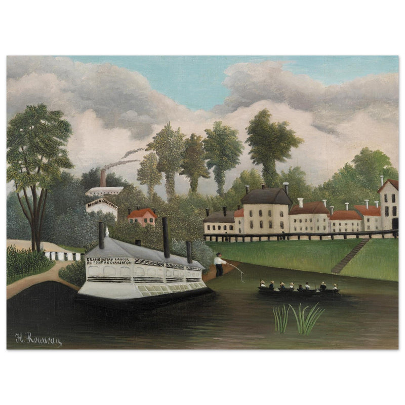 Henri Rousseau The Great Laundry Boat at Charenton Bridge painting