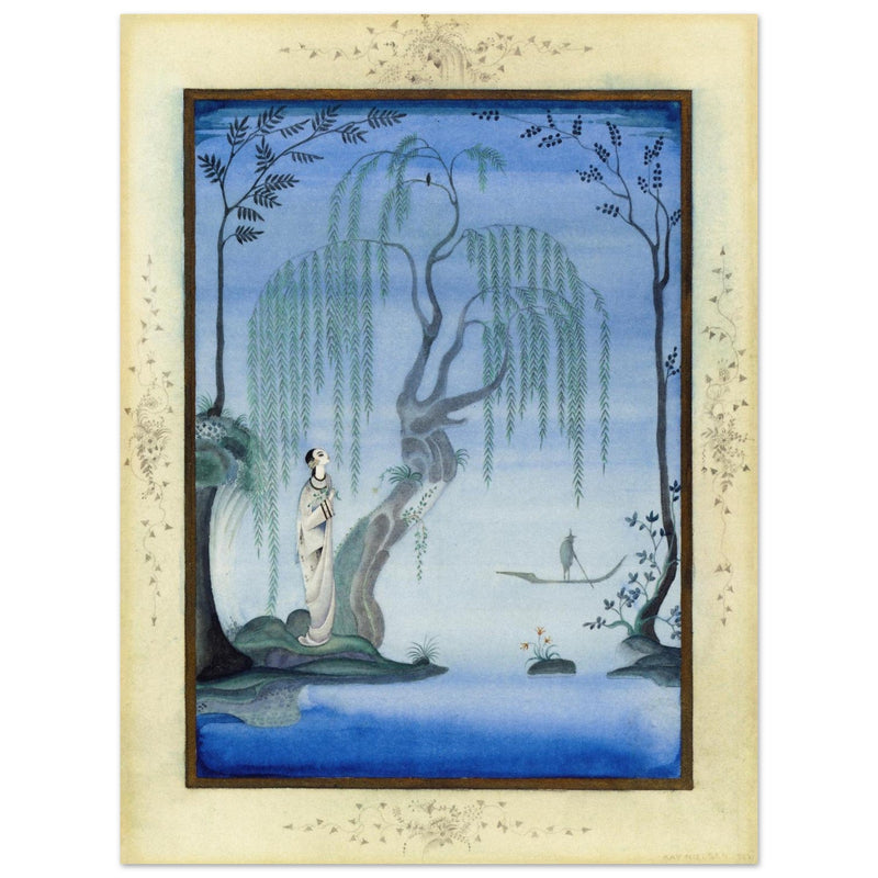 Kay Nielsen and his illustration The Nightingale from Fairy Tales by Hans Andersen.