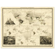 Reptile distribution old world map. Print  of zoology geography 1848 by Alexander Keith Johnston