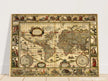 Ancient world map print by Willem Janszoon. Poster of antique vintage old map of 1647.