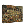 The Fight Between Carnival and Lent old painting by  Pieter Brueghel the Elder.