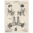 Bust reducer brassiere vintage patent by M Perillat