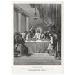 Gustave Dore The Bible engraving print . The Last Supper illustration .