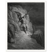 Gustave Dore Paradise Lost engraving . Torment of Satan despair as he realizes his fall.