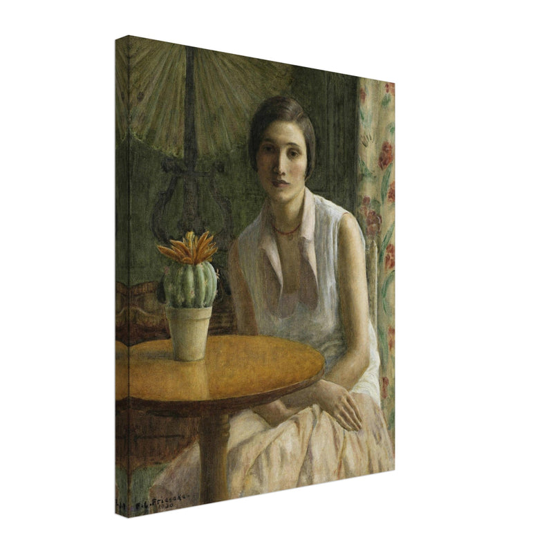 Portrait of a Woman with Cactus painting by Frederick Carl Frieseke