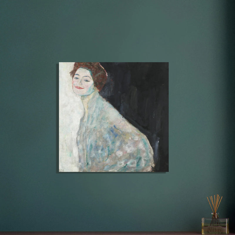 Gustav Klimt Lady in White woman portrait painting.