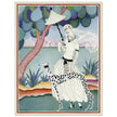 Helen Dryden illustration fashion magazine cover. Woman with dalmatian dog. Fine art  .