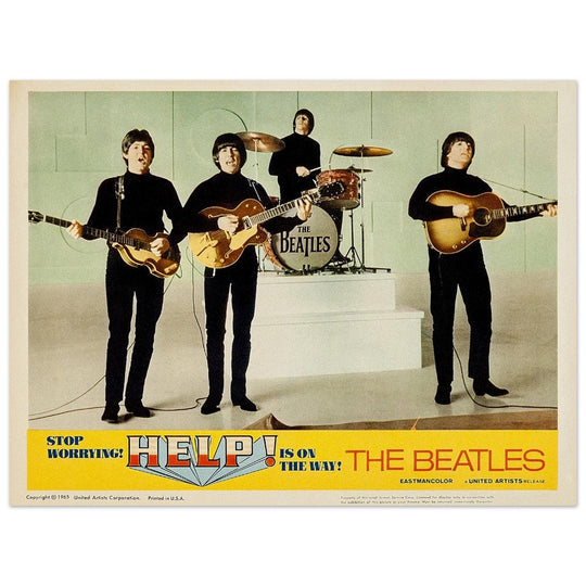 The Beatles Help movie poster reproduction. Printed on Fine Art Paper