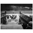 Second World War black and white poster . D Day Normandy landing US Soldiers.