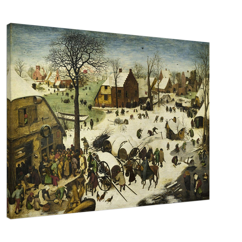 The Census at Bethlehem painting by Pieter Bruegel The Elder.