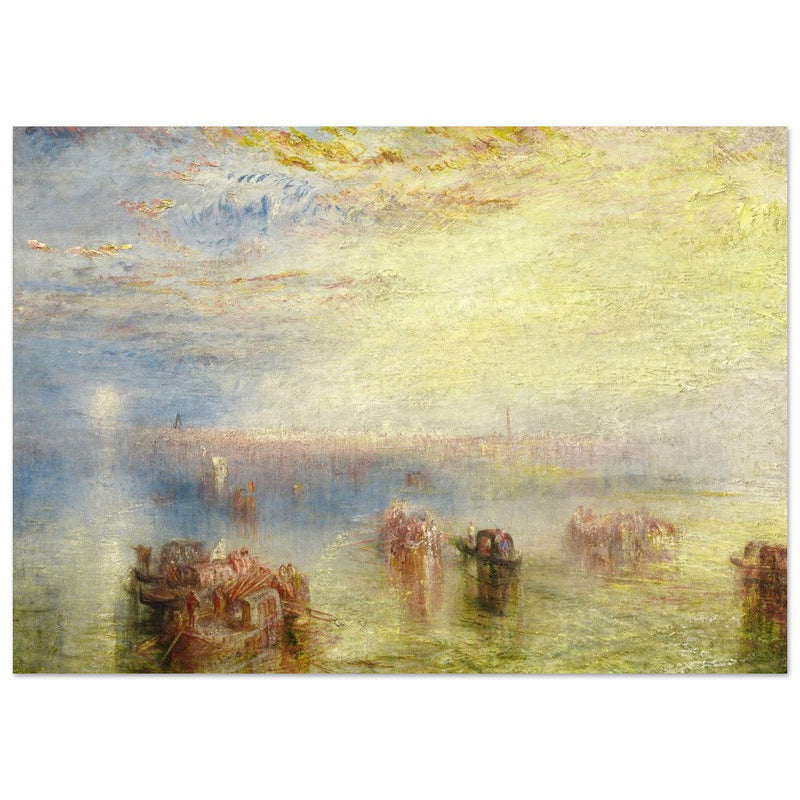 Approach to Venice by Joseph Mallord William Turner. Antique abstract painting of Venice Italy.