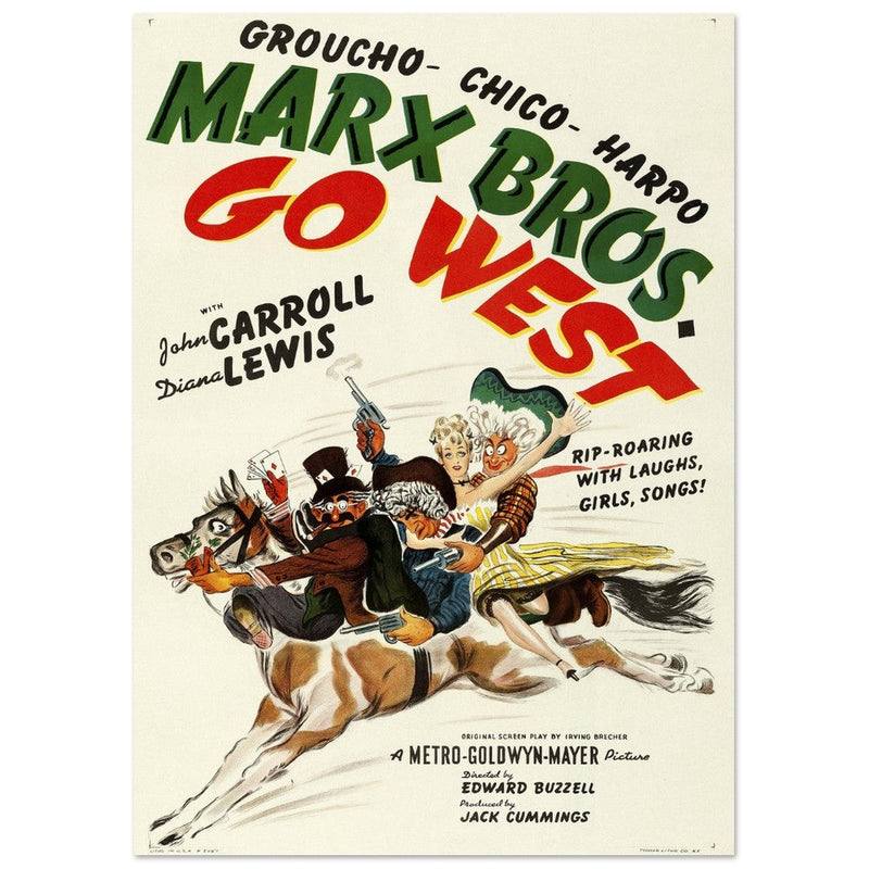 Marx Brothers Go West movie poster.
