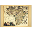 Africa vintage old map print. Reproduction of an ancient map of the african continent of 1680