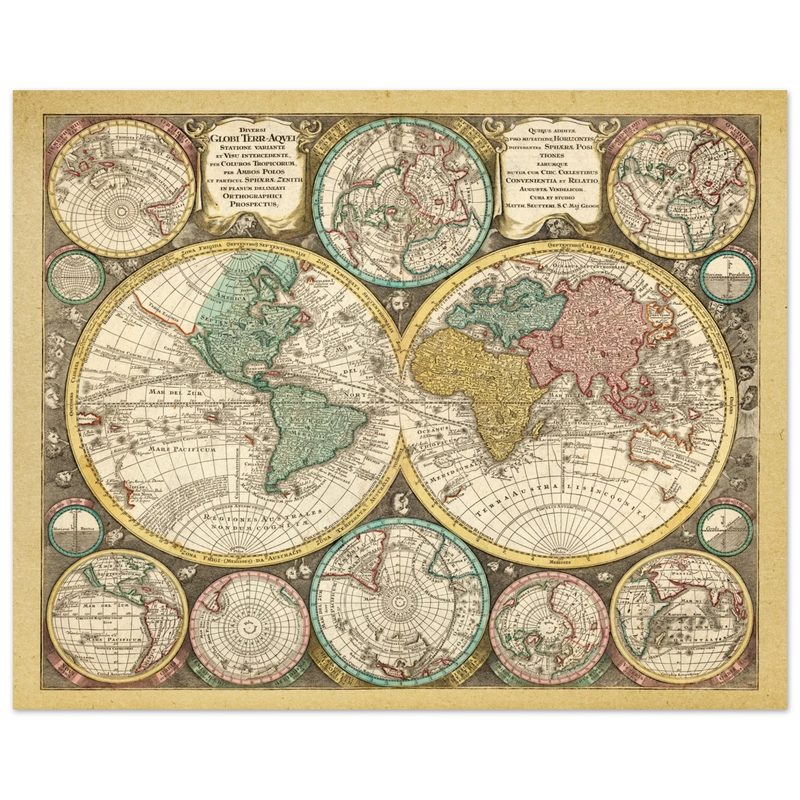Diversi Globi Terr-Aquei by Matthäus Seutter