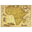 Africa ancient vintage map print reproduction. African continent cartography of 1680 by Hendrik Hondius