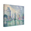 Paul Signac Les tours vertes, la Rochelle. The green towers, La Rochelle. painting.