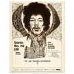 Jimy Hendrix vintage concert poster . Performance in Madison Wisconsin in 1970.