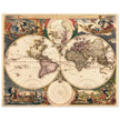 Old world map Orbis Terrarum Nova et Accuratissima Tabula by Nicolaes Visscher 1658.