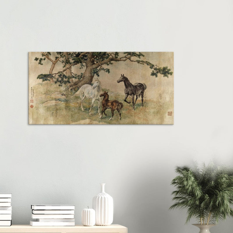 Three horses by Xu Beihong 1919.
