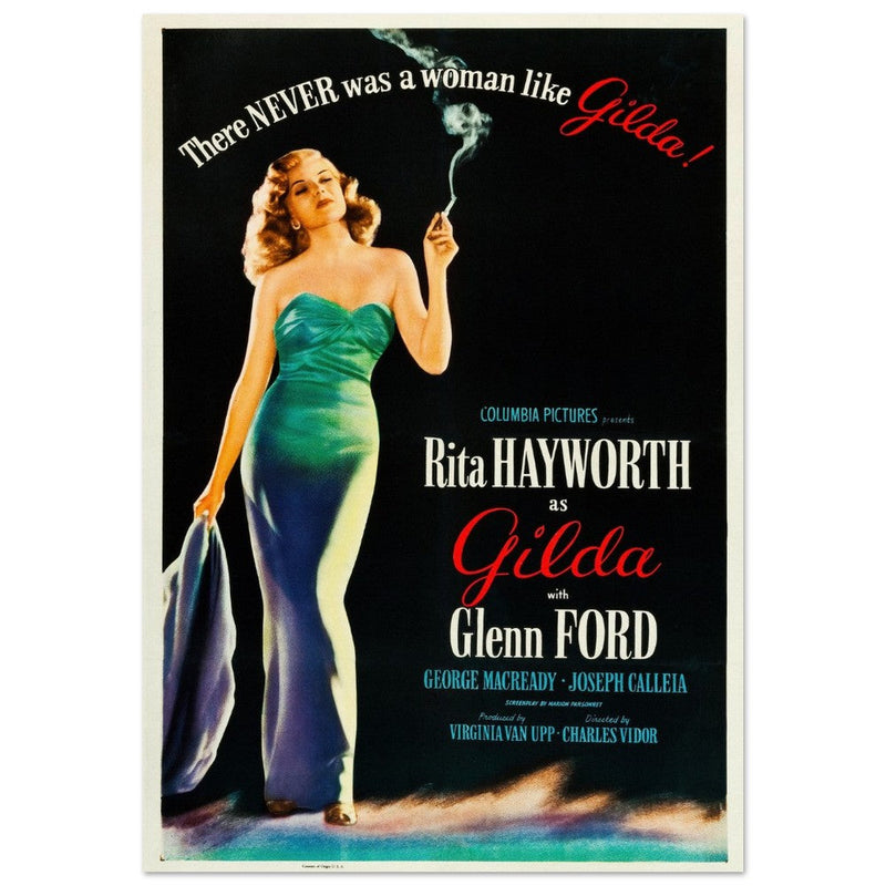 Gilda with Rita Hayworth and Glen Ford movie poster.