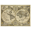Old World map 1626. John Speed famous double hemisphere cartography with beautiful illustrations.