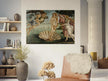 The birth of Venus by Sandro Botticelli. Greek Mythology art print of antique painting.