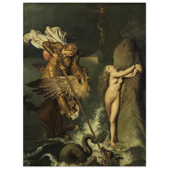 Angelica saved by Ruggiero painting Jean Auguste-Dominique Ingres