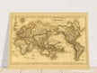 Ancient map of the world. The world on Mercator projection