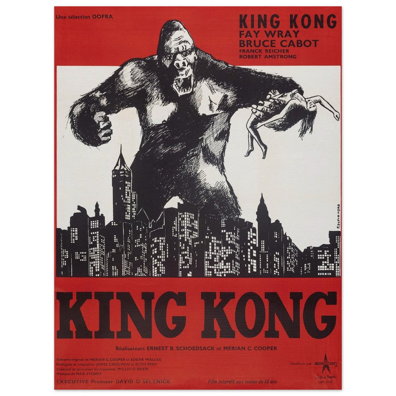 King Kong vintage movie poster . French edition.