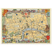 Children map of London vintage print 1938 by Leslie George Bullock