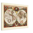 Ancient old world map by Hendrik Hondius