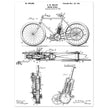 vintage motorcycle patent by G. M Holley.