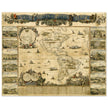 Ancient map of America XVII century by Nicolaes Visscher.