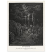 Gustave Dore The Bible engraving print . The Crucifixion illustration .