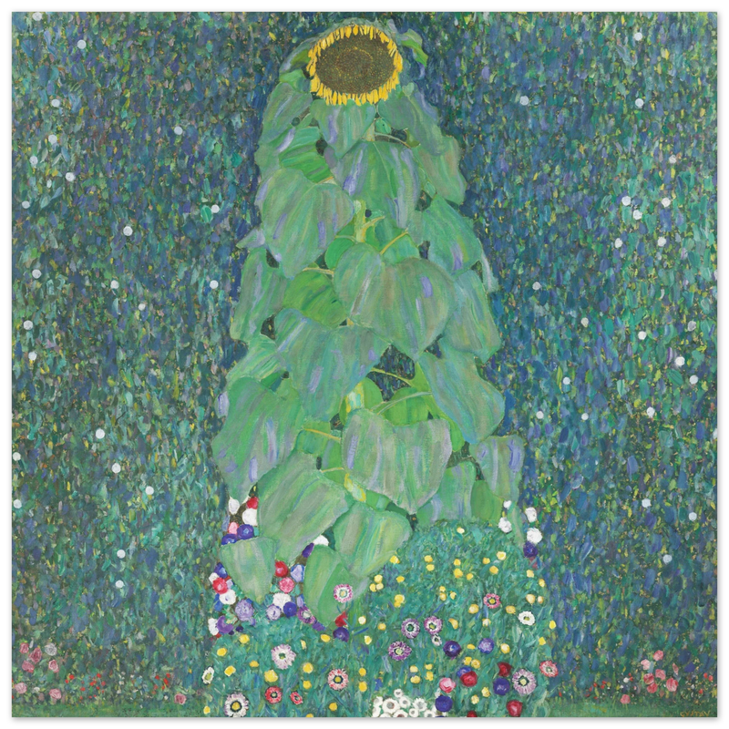 Gustav Klimt Sunflower painting.