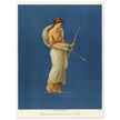 Roman woman with bow Pompeii mural painting reproduced by Wilhelm Zahn.