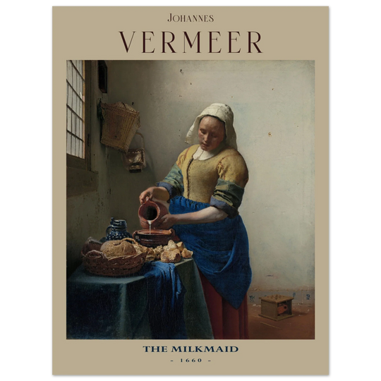The milkmaid by Johannes Vermeer poster