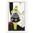 Umberto Brunelleschi vintage illustration Woman with bird.