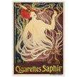 Cigarettes Saphir by Stephano vintage art nouveau advertising.
