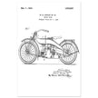 Vintage motorcycle patent by William S Harley founder of harley davidson.
