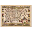 Nova Hispaniae ancient map reproduction of 1610 by Jodocus Hondius based on Gerhard Mercator