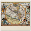 Ancient map of America of the XVI century by Theodor de Bry .