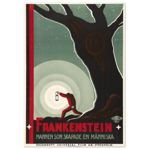 Frankenstein movie poster. Sweddish version.