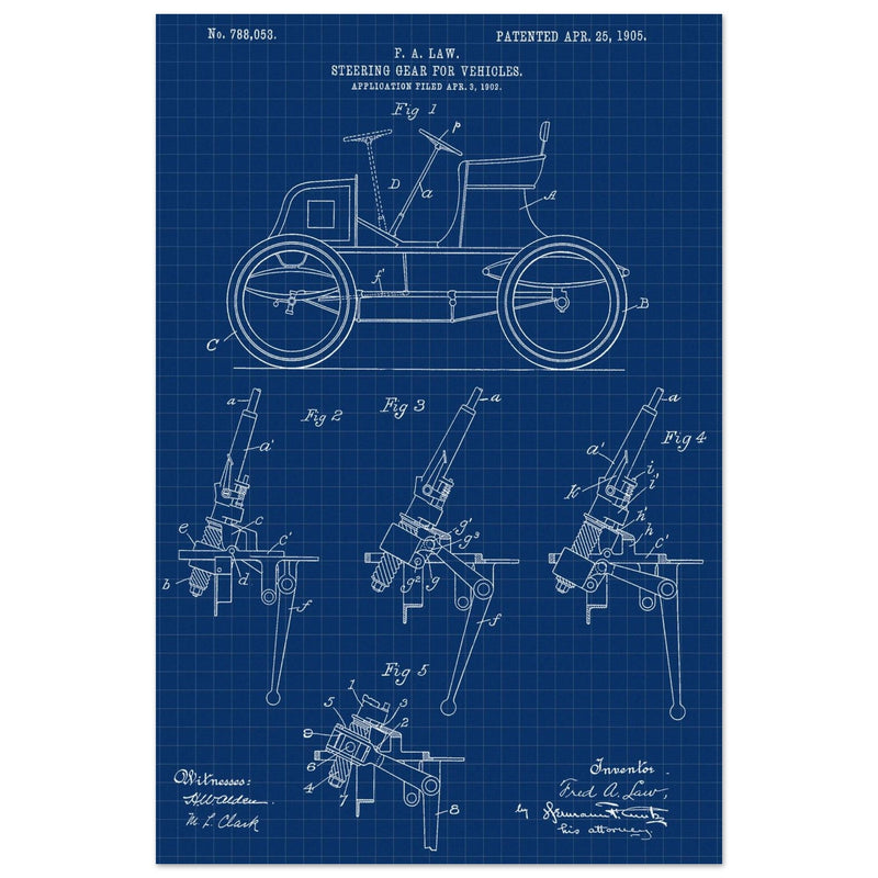 Steering Gear for vehicles patent illustration.