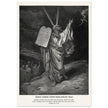 Gustave Dore The Bible engraving print . Moses coming down from Mount Sinai .